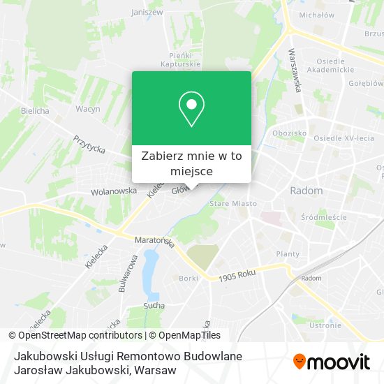 Mapa Jakubowski Usługi Remontowo Budowlane Jarosław Jakubowski