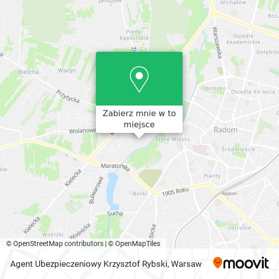 Mapa Agent Ubezpieczeniowy Krzysztof Rybski