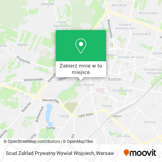 Mapa Scud Zakład Prywatny Wywiał Wojciech