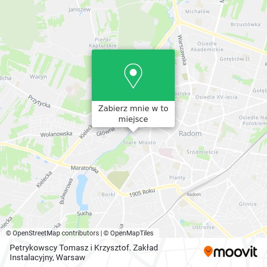 Mapa Petrykowscy Tomasz i Krzysztof. Zakład Instalacyjny