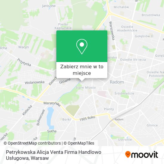 Mapa Petrykowska Alicja Venta Firma Handlowo Usługowa