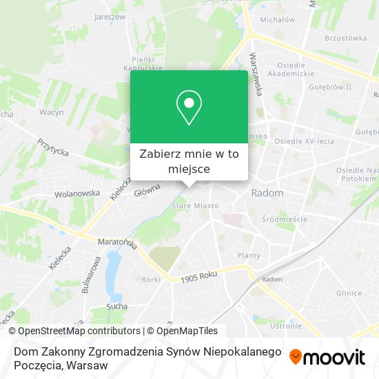 Mapa Dom Zakonny Zgromadzenia Synów Niepokalanego Poczęcia