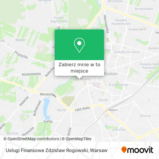 Mapa Usługi Finansowe Zdzisław Rogowski