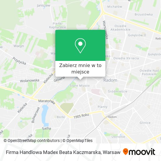 Mapa Firma Handlowa Madex Beata Kaczmarska