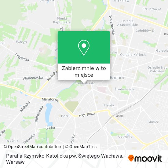 Mapa Parafia Rzymsko-Katolicka pw. Świętego Wacława