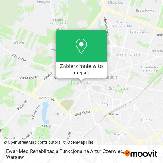 Mapa Ewar-Med Rehabilitacja Funkcjonalna Artur Czerwiec