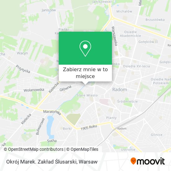 Mapa Okrój Marek. Zakład Ślusarski