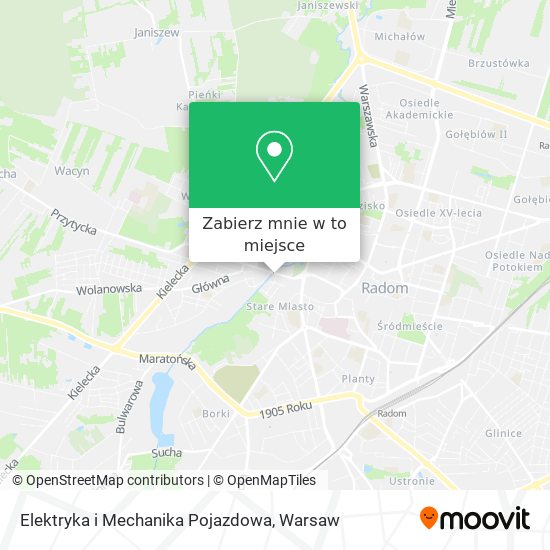 Mapa Elektryka i Mechanika Pojazdowa