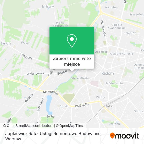 Mapa Jopkiewicz Rafał Usługi Remontowo Budowlane