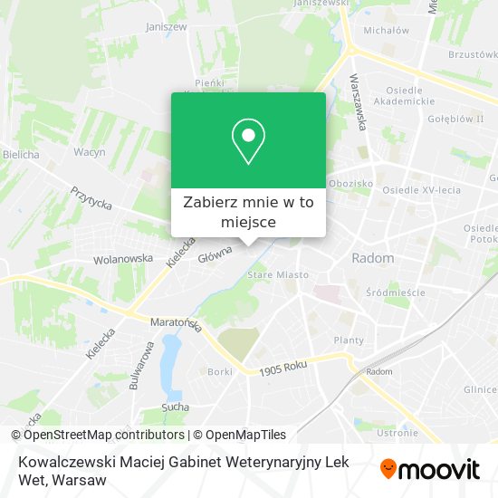 Mapa Kowalczewski Maciej Gabinet Weterynaryjny Lek Wet