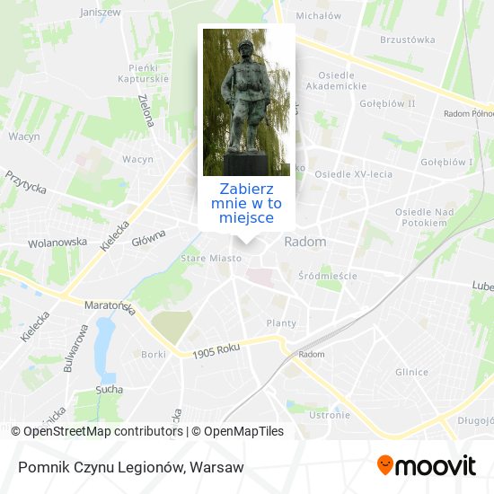 Mapa Pomnik Czynu Legionów