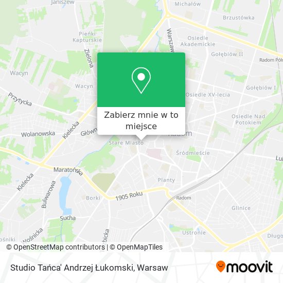 Mapa Studio Tańca' Andrzej Łukomski