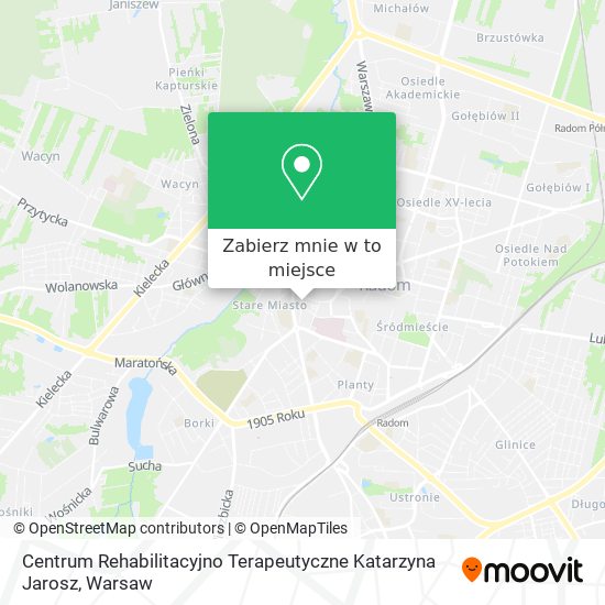 Mapa Centrum Rehabilitacyjno Terapeutyczne Katarzyna Jarosz