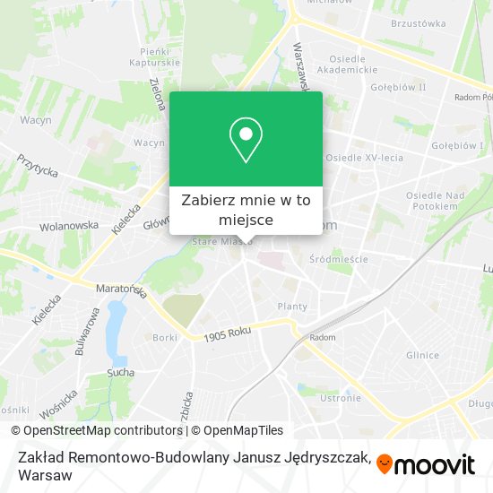 Mapa Zakład Remontowo-Budowlany Janusz Jędryszczak