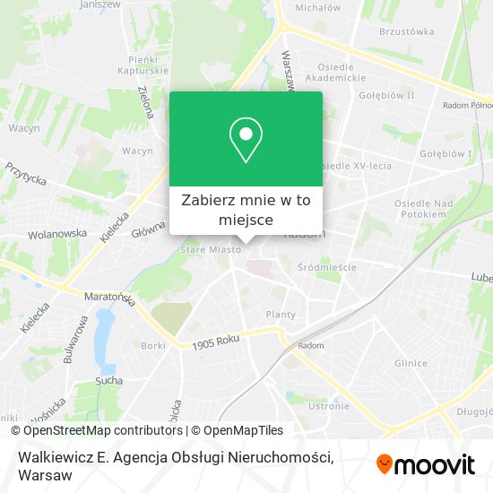 Mapa Walkiewicz E. Agencja Obsługi Nieruchomości