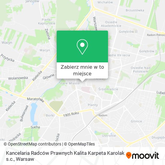 Mapa Kancelaria Radców Prawnych Kalita Karpeta Karolak s.c.