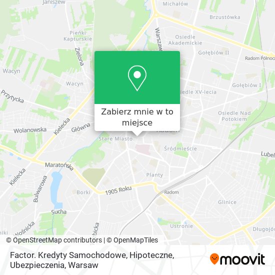 Mapa Factor. Kredyty Samochodowe, Hipoteczne, Ubezpieczenia