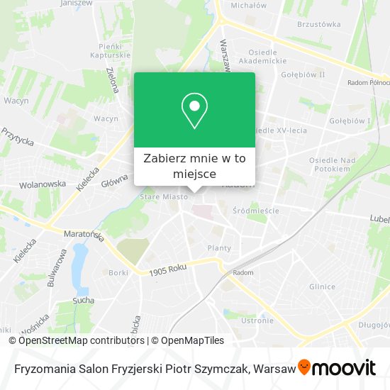 Mapa Fryzomania Salon Fryzjerski Piotr Szymczak