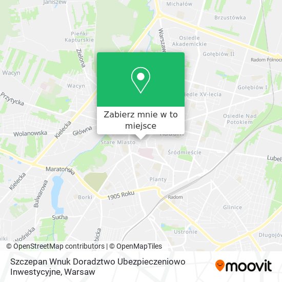 Mapa Szczepan Wnuk Doradztwo Ubezpieczeniowo Inwestycyjne