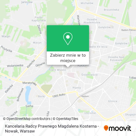 Mapa Kancelaria Radcy Prawnego Magdalena Kosterna - Nowak