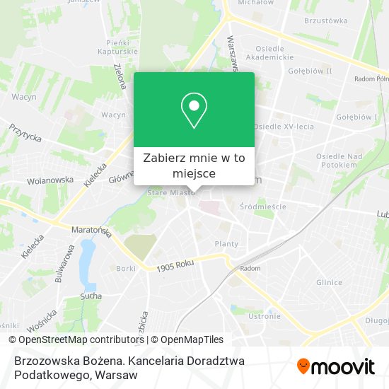 Mapa Brzozowska Bożena. Kancelaria Doradztwa Podatkowego