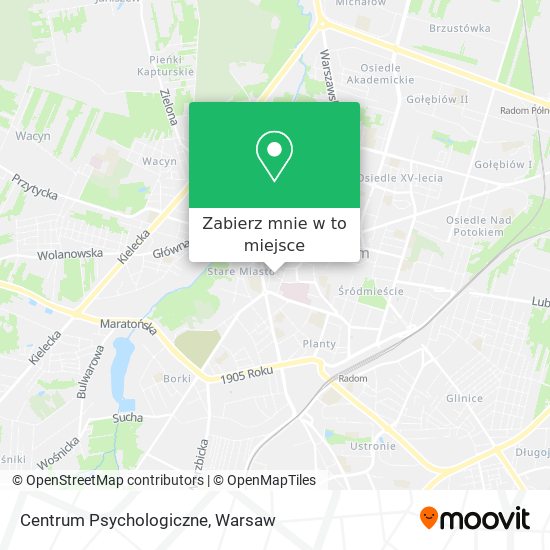 Mapa Centrum Psychologiczne