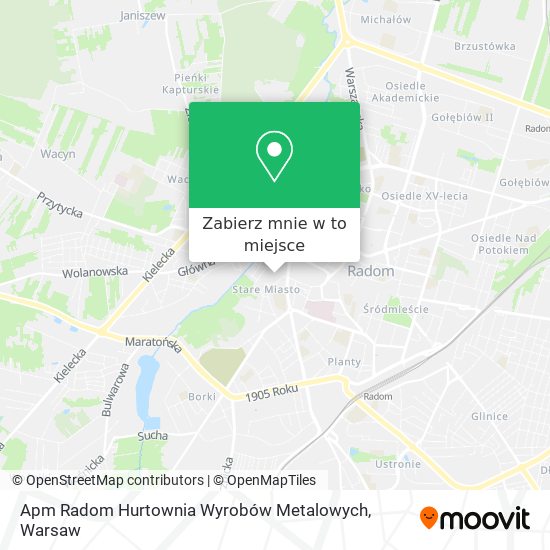 Mapa Apm Radom Hurtownia Wyrobów Metalowych