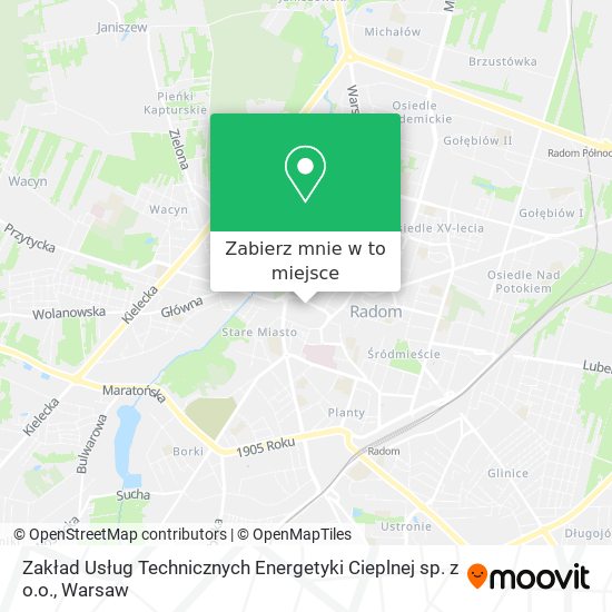 Mapa Zakład Usług Technicznych Energetyki Cieplnej sp. z o.o.