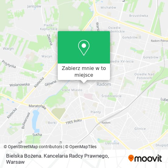 Mapa Bielska Bożena. Kancelaria Radcy Prawnego