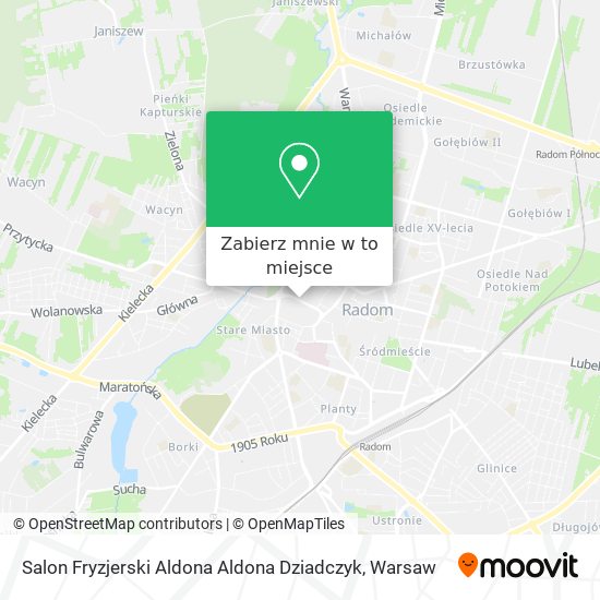 Mapa Salon Fryzjerski Aldona Aldona Dziadczyk