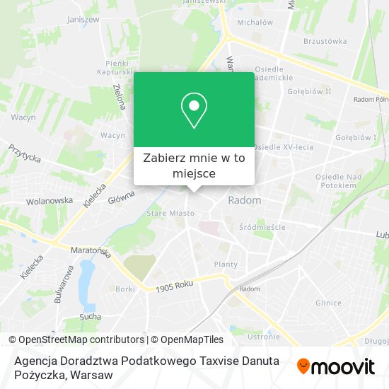 Mapa Agencja Doradztwa Podatkowego Taxvise Danuta Pożyczka