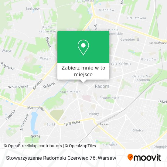 Mapa Stowarzyszenie Radomski Czerwiec 76