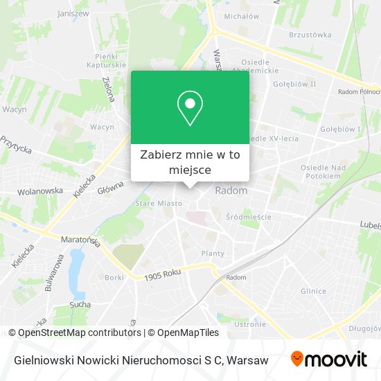 Mapa Gielniowski Nowicki Nieruchomosci S C