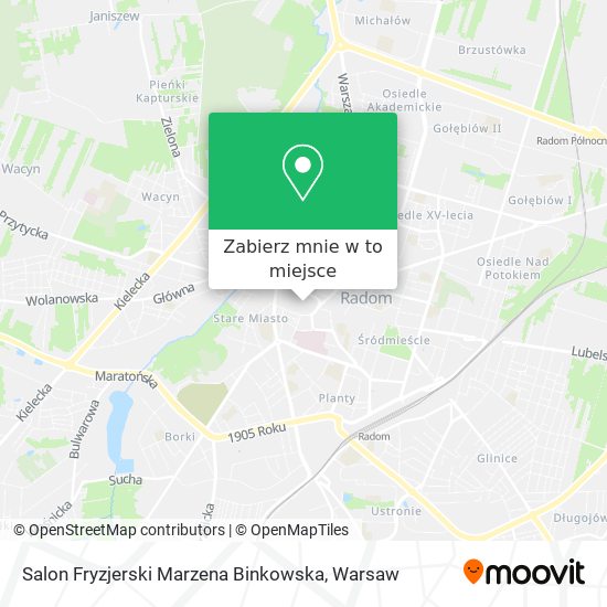 Mapa Salon Fryzjerski Marzena Binkowska