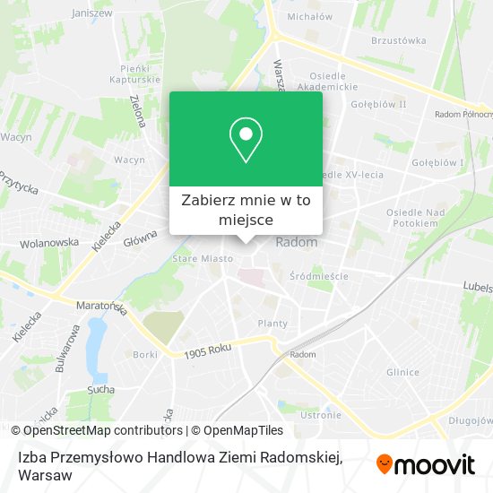 Mapa Izba Przemysłowo Handlowa Ziemi Radomskiej