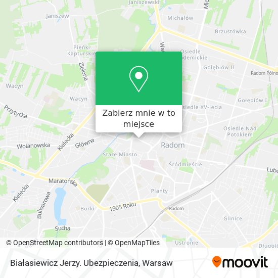 Mapa Białasiewicz Jerzy. Ubezpieczenia