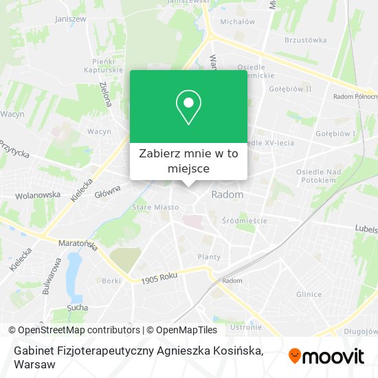 Mapa Gabinet Fizjoterapeutyczny Agnieszka Kosińska