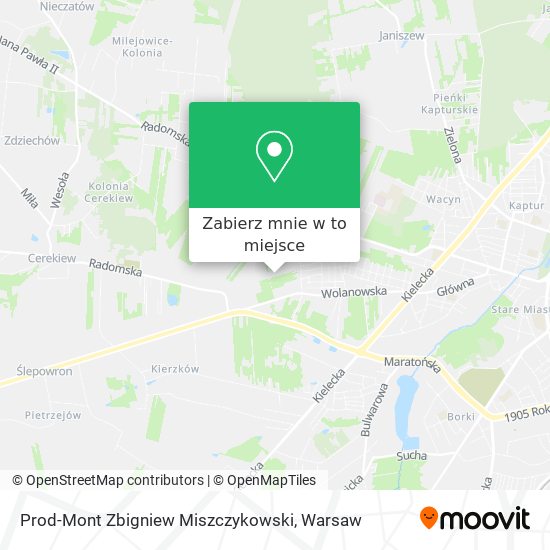 Mapa Prod-Mont Zbigniew Miszczykowski