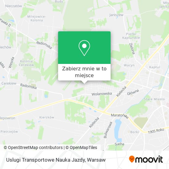 Mapa Uslugi Transportowe Nauka Jazdy