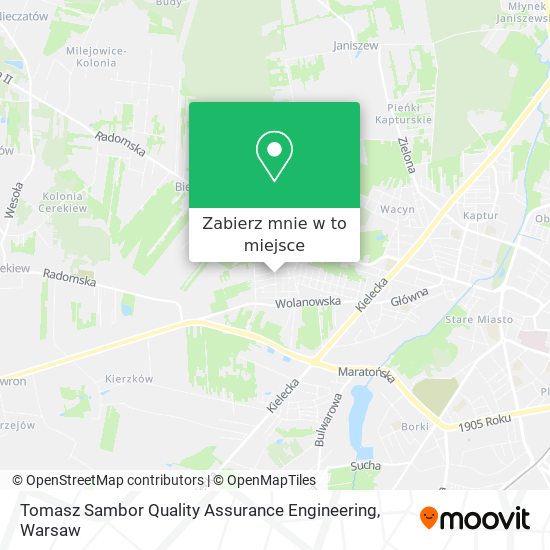 Mapa Tomasz Sambor Quality Assurance Engineering