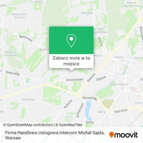 Mapa Firma Handlowo Usługowa Intercom Michał Sajda