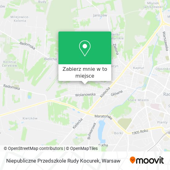 Mapa Niepubliczne Przedszkole Rudy Kocurek