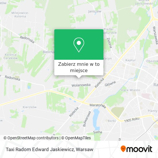 Mapa Taxi Radom Edward Jaskiewicz