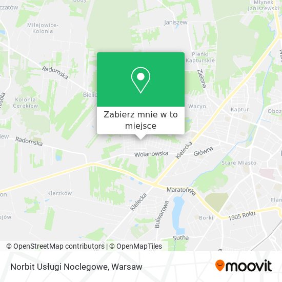 Mapa Norbit Usługi Noclegowe