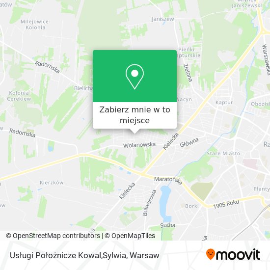 Mapa Usługi Położnicze Kowal,Sylwia