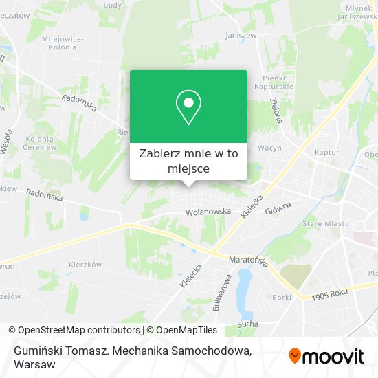 Mapa Gumiński Tomasz. Mechanika Samochodowa