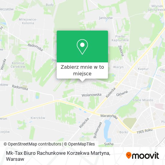 Mapa Mk-Tax Biuro Rachunkowe Korzekwa Martyna