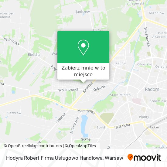 Mapa Hodyra Robert Firma Usługowo Handlowa