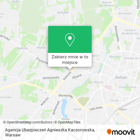 Mapa Agencja Ubezpieczeń Agnieszka Kaczorowska