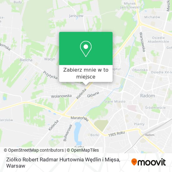 Mapa Ziółko Robert Radmar Hurtownia Wędlin i Mięsa